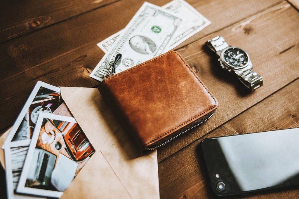 牛本革の財布と雑貨